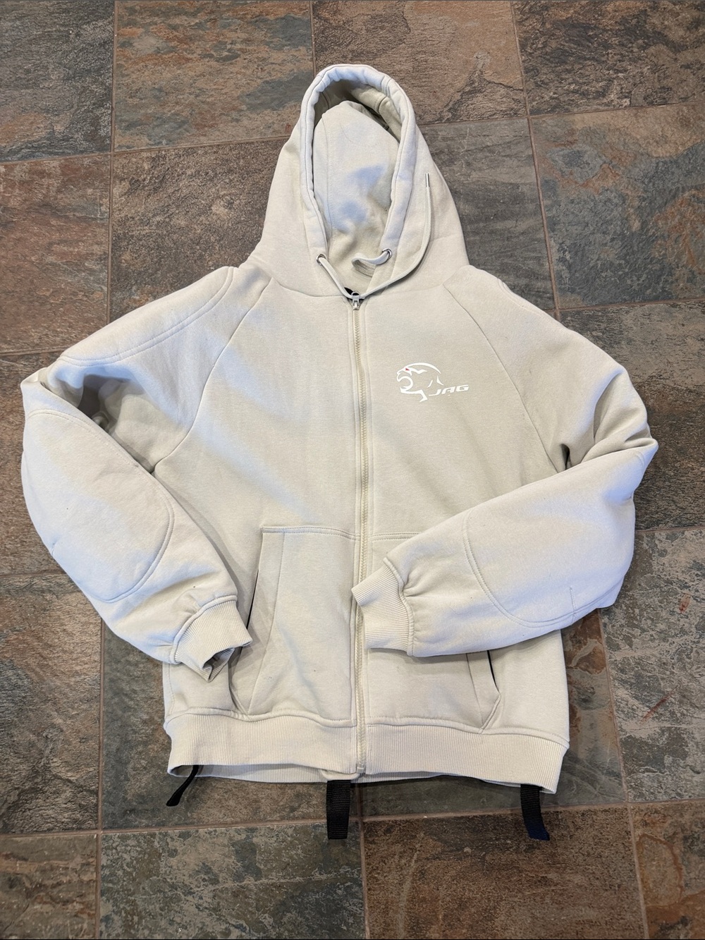 Jag Jeans Light Gray Full‑Zip Hooded Performance Jacket